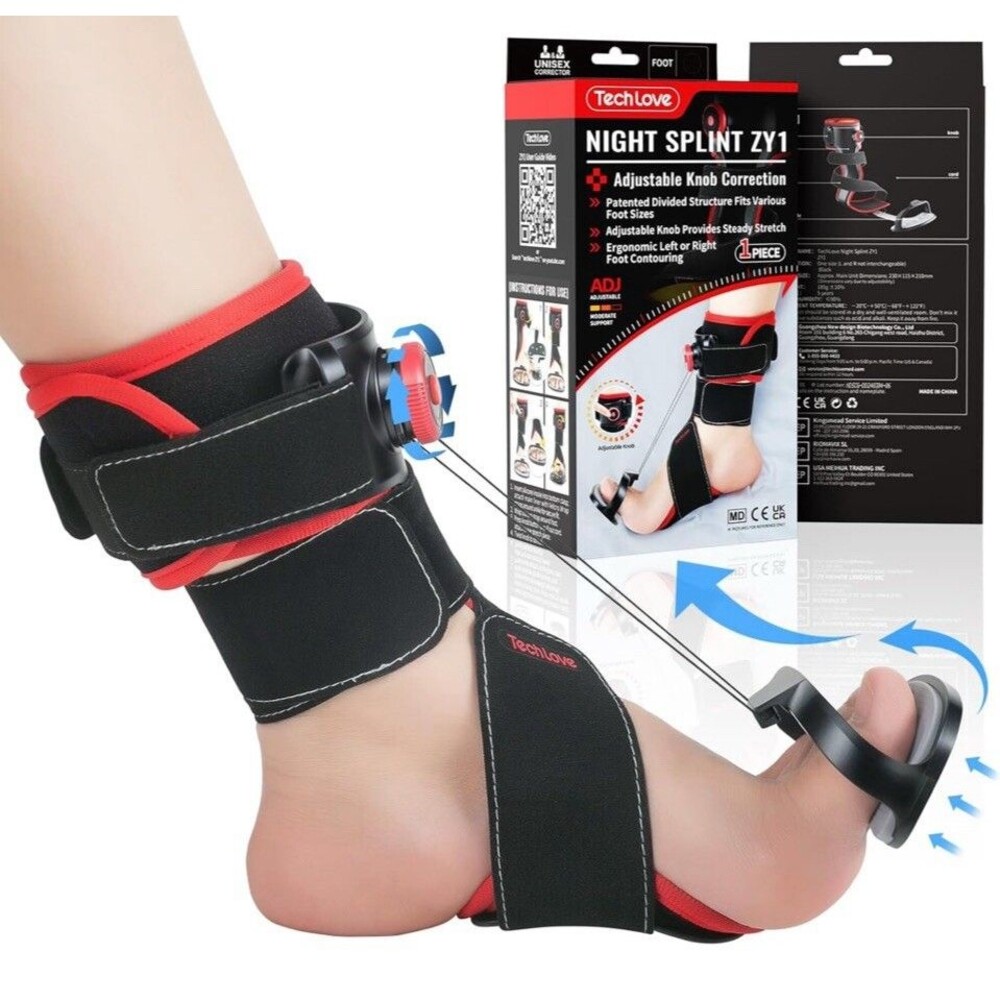 Plantar Fasciitis Night Splint - Adjustable Foot Drop Support - Mens L/XL NEW!